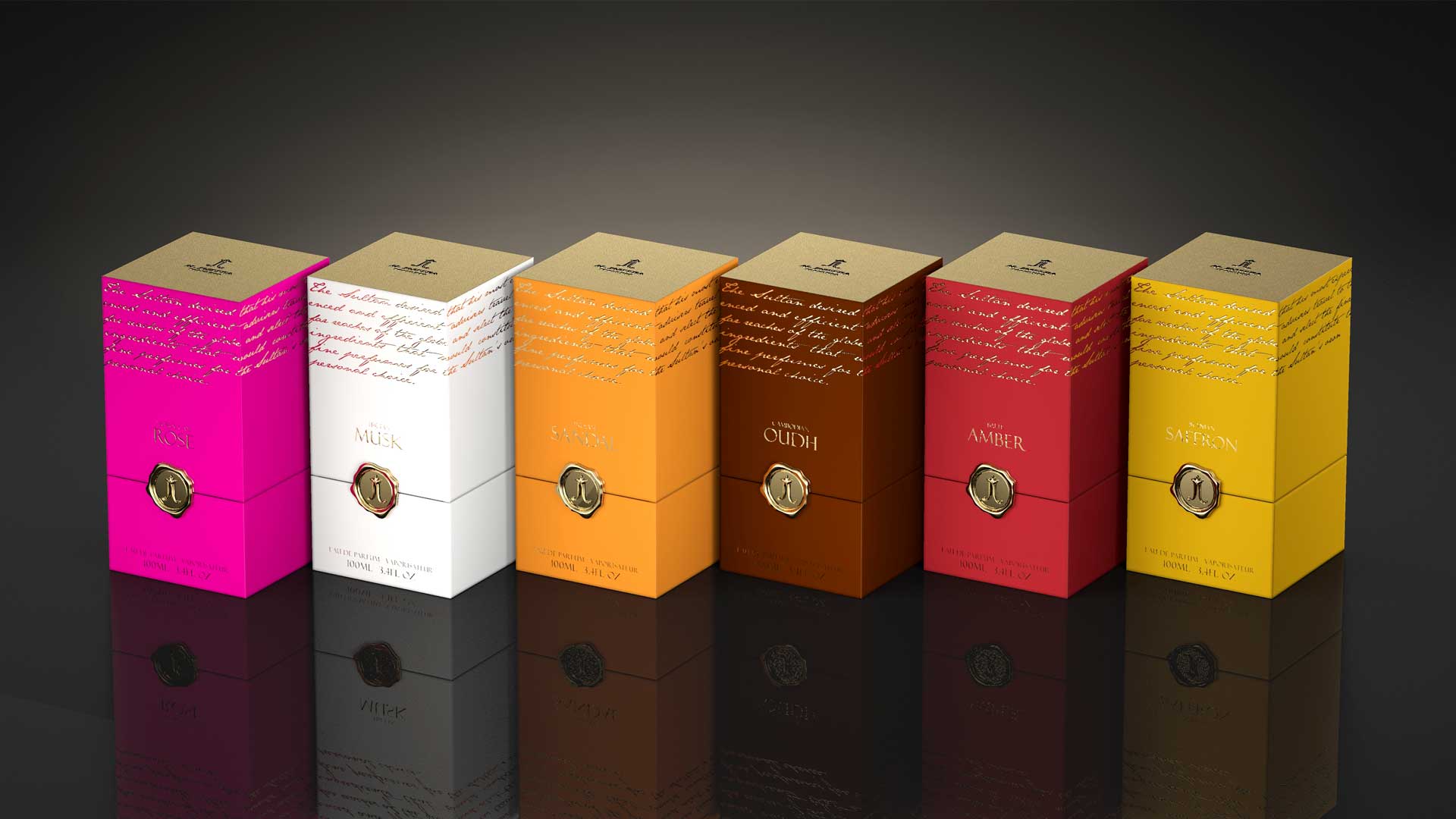 Packaging concept for Jazeera perfumes